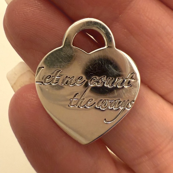 Authentic and retired Tiffany heart tag pair - Picture 2 of 5